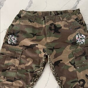 Men’s Camo Cargo 100% Cotton Pants 40W